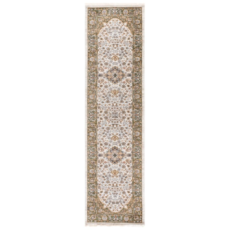 SAFAVIEH Lauren Ralph Lauren Metanet Transitional Rug - 2' x 8' Runner - Ivory/Green
