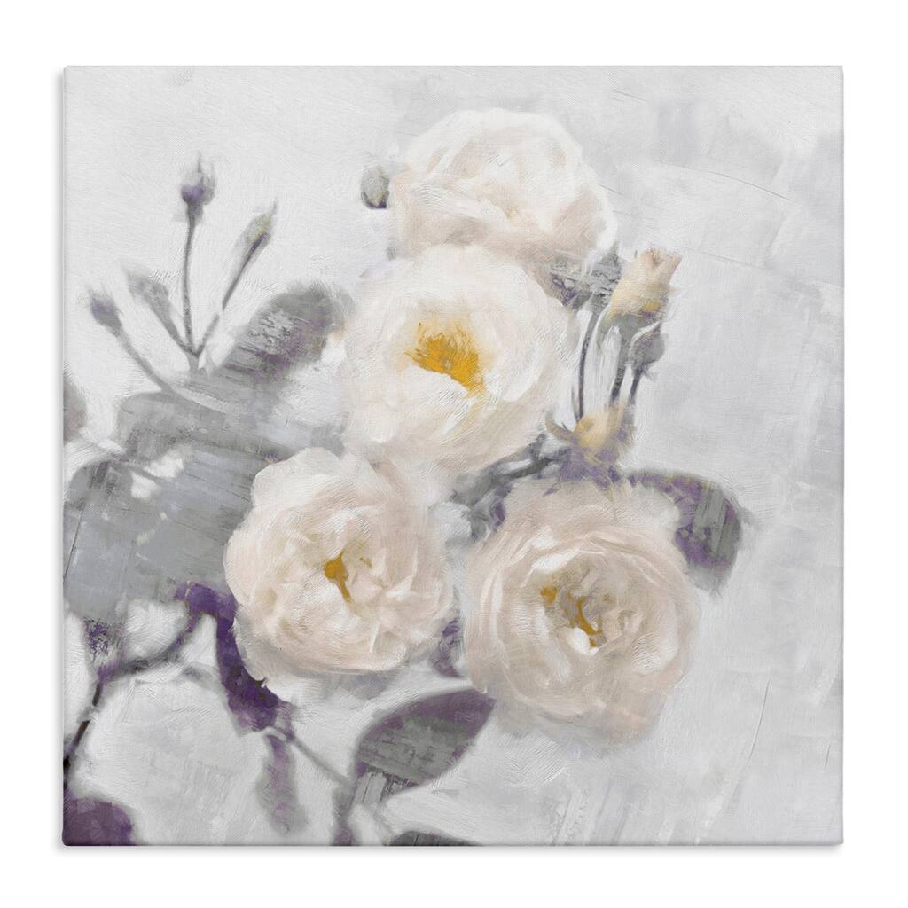 Stupell Bundle of White Blooms Canvas Wall Art Design By Emily Ford