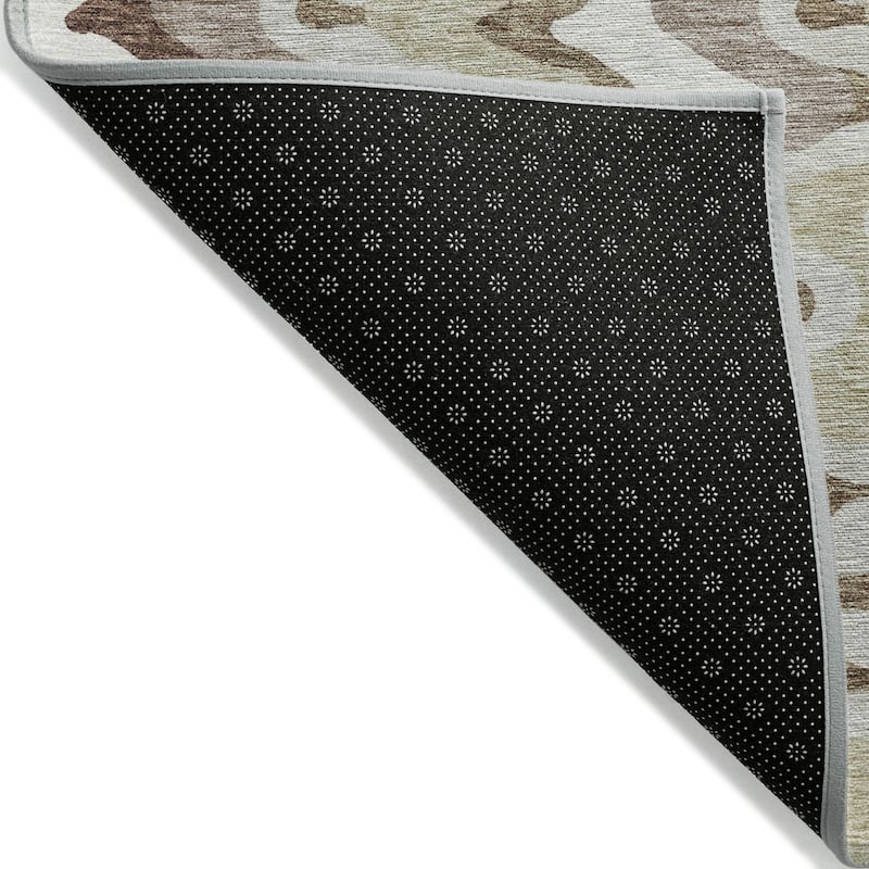 Machine Washable Indoor/ Outdoor Chantille Abstract Ripples Rug