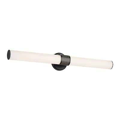 Kichler Lighting Sashi 32" Bath Bar Large LED with White Glass in Black