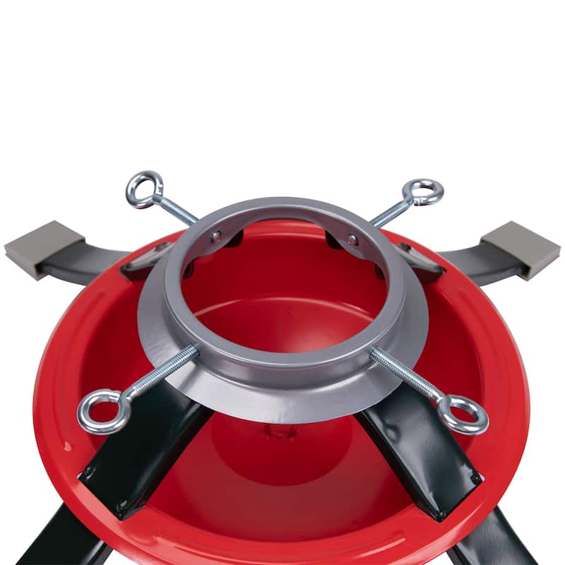 Live Christmas Tree Metal Stand - 27" - Red and Green