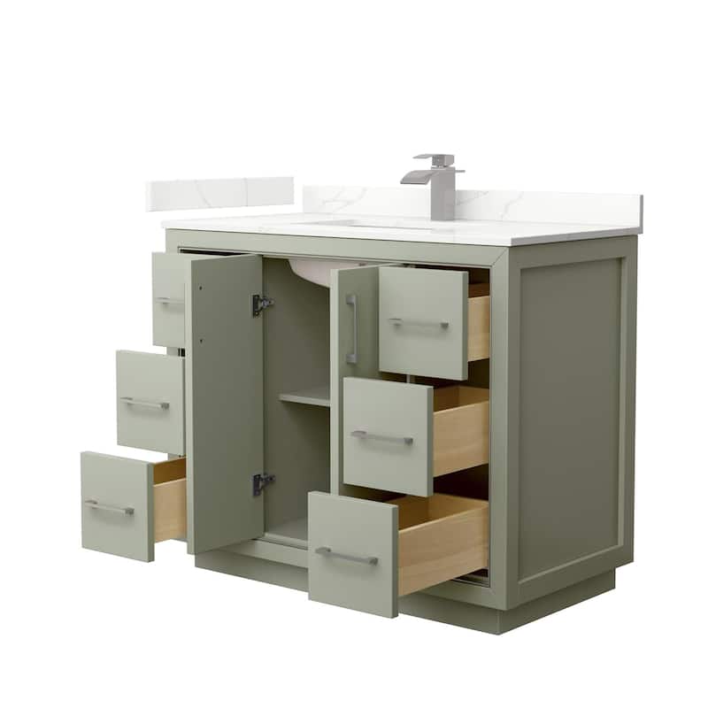 Wyndham Collection WCF111142S-QTZ-UNSMXX Icon 42" Free Standing Single