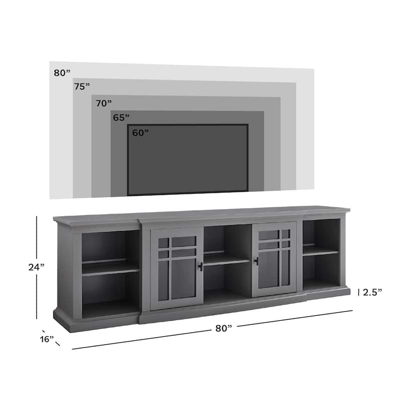 Middlebrook 80-inch Classic Breakfront TV Stand