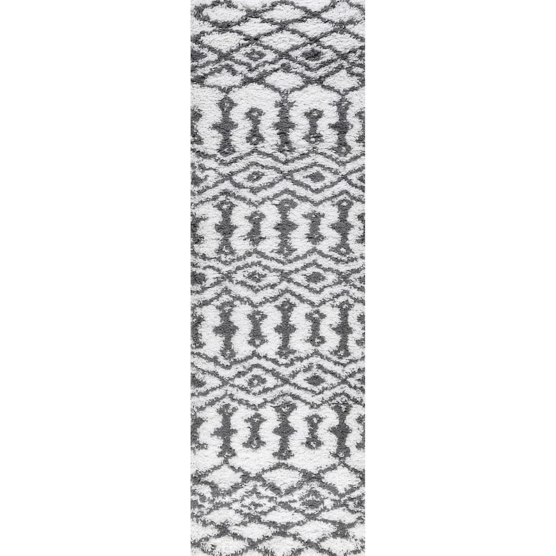 Joy Shag Mediterranean Geometric Indoor Area Rug
