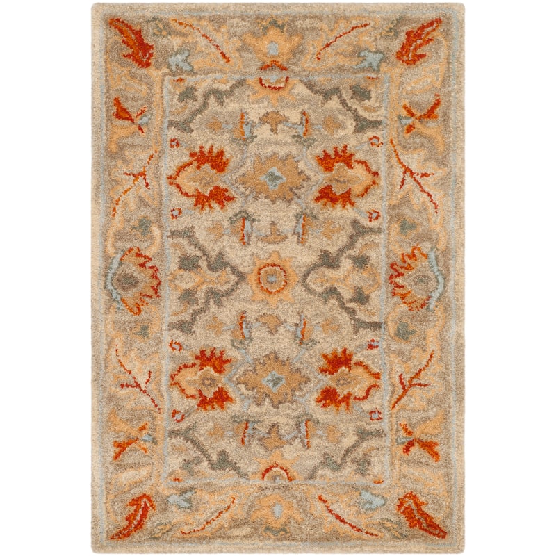 SAFAVIEH Handmade Antiquity Fenella Traditional Oriental Wool Rug - 2' x 3' - Beige/Multi
