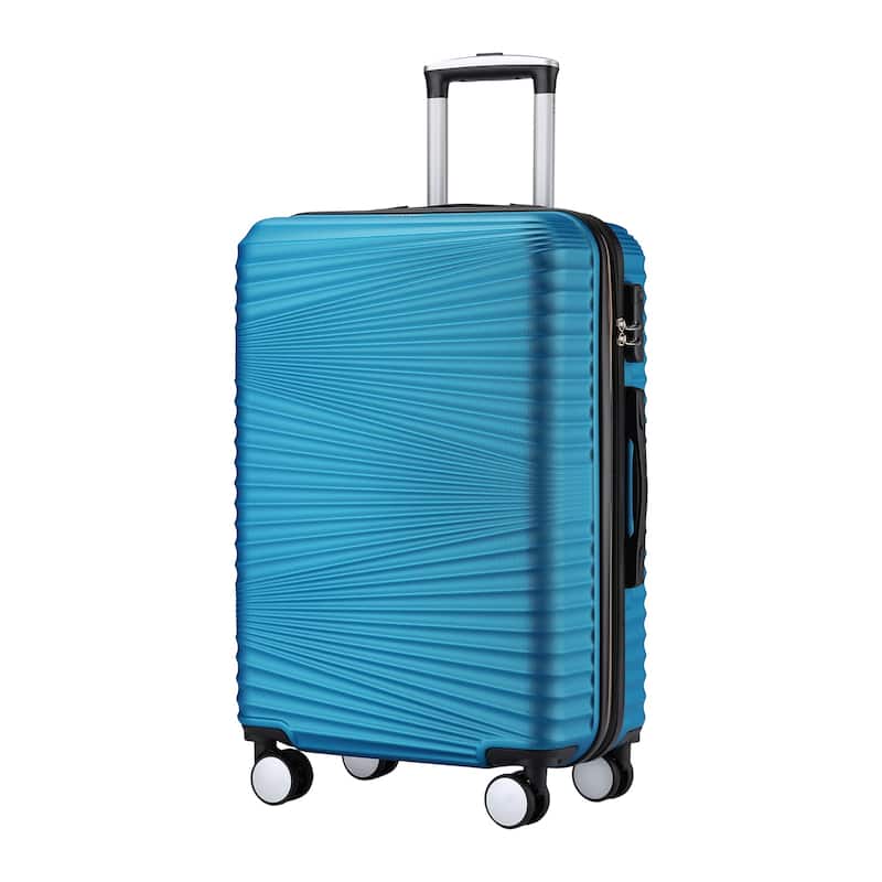 20 Inch Luggage Suitcases with Spinner Wheels Expandable Hardside Luggage Lightweight Suitcase,20" Checked Luggage Black - Blue