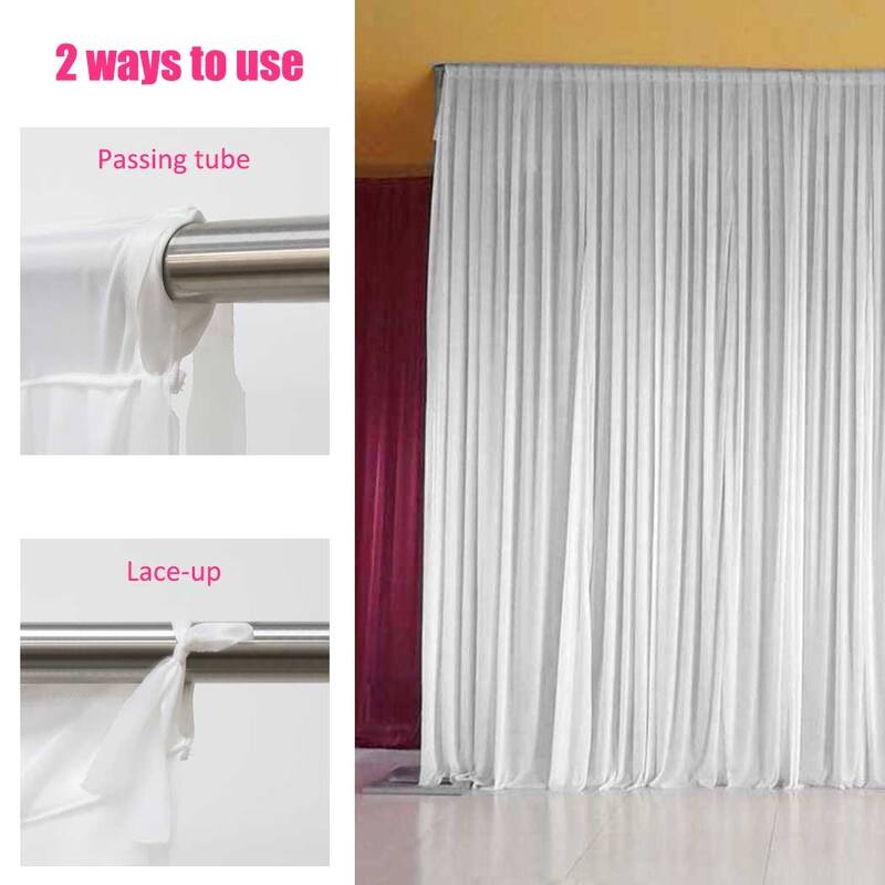 20 x10ft Wedding White Large Backdrop Curtain Smooth Ice Silk Stage Background Curtain