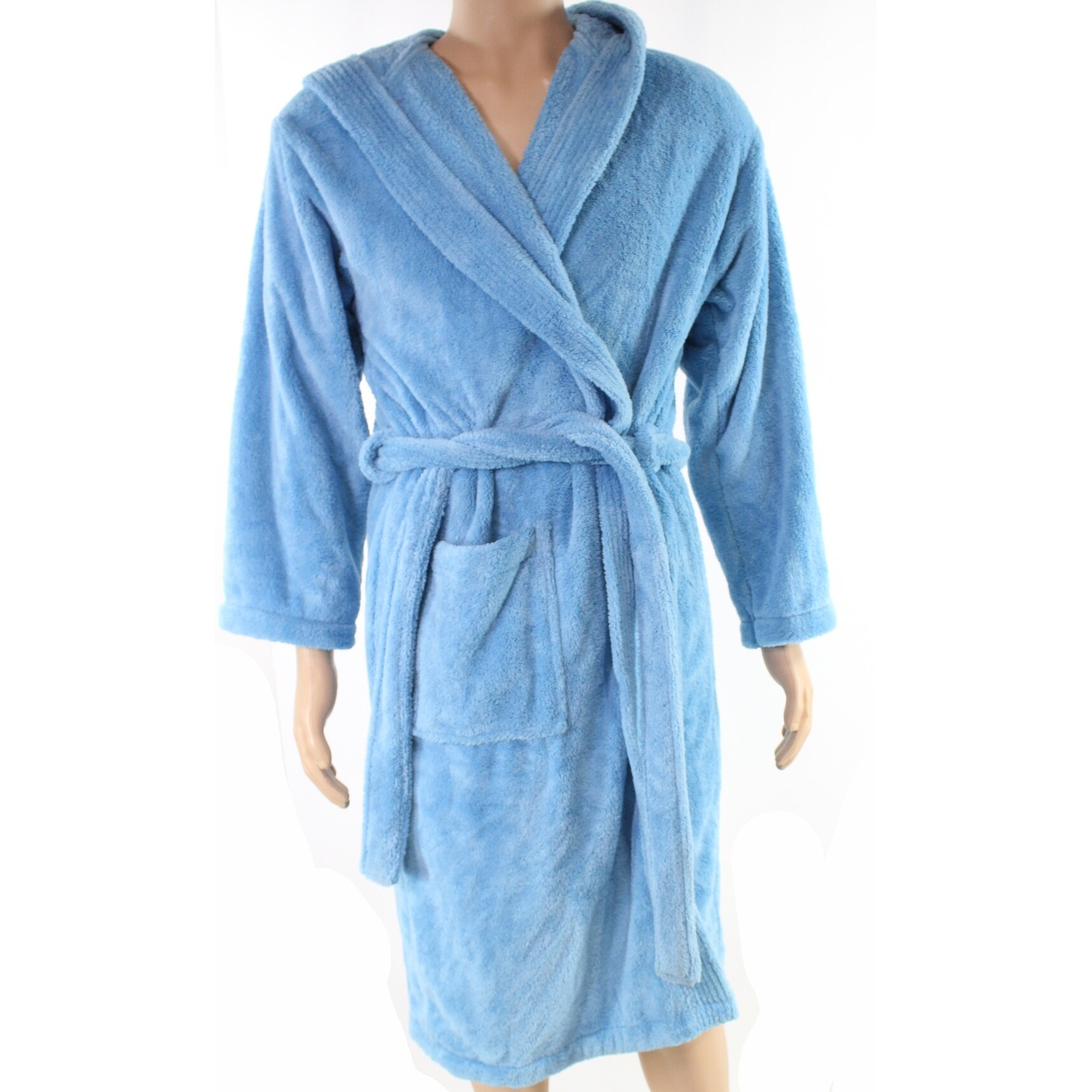 Shop Melsimo Mens Medium S M Fleece Hooded Sleepwear Robes