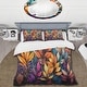 preview thumbnail 2 of 5, Designart "Multicolor Vibrant Foliage" Multi-Color Modern - Bedding Cover Set With Shams