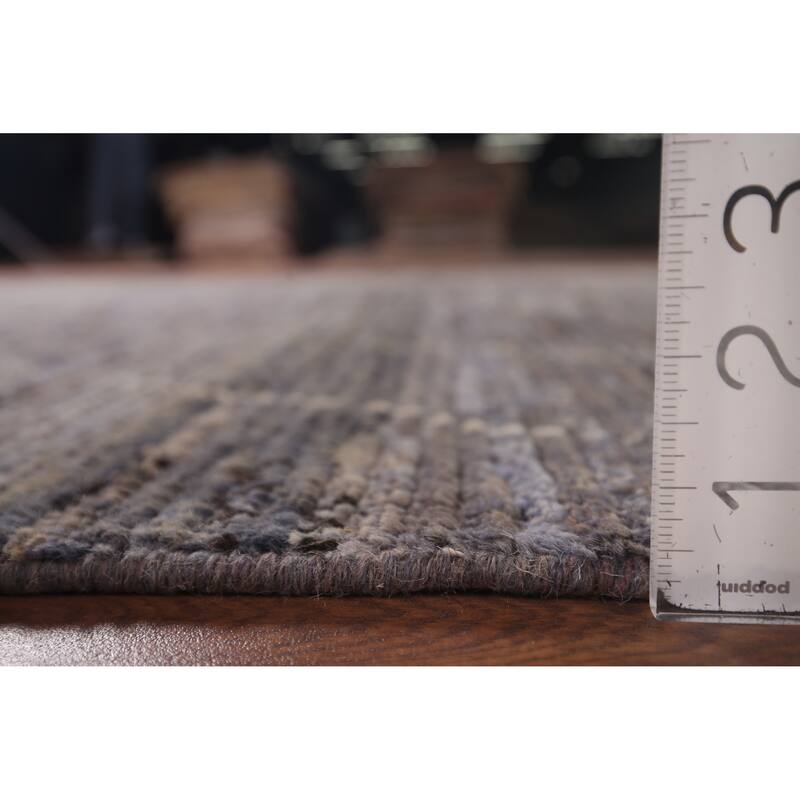 Moroccan Area Rug Handmade Multi-Color Striped Wool Carpet - 5'7"x 9'5"