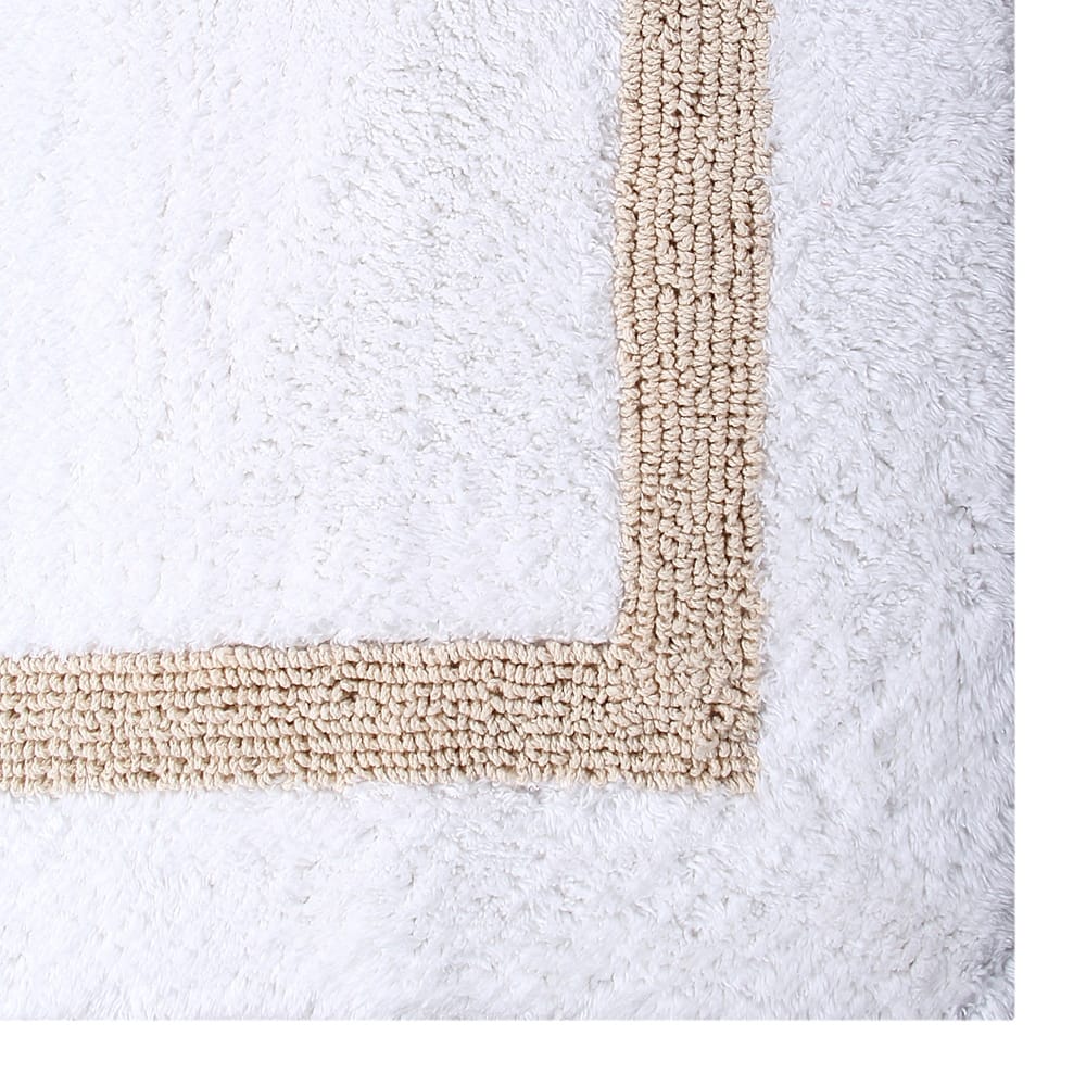 Better Trends Bath Rugs 100% Cotton Tufted Super Absorbent Reversible Bathroom Rug Set for Shower, Sink Mats Hotel Collection