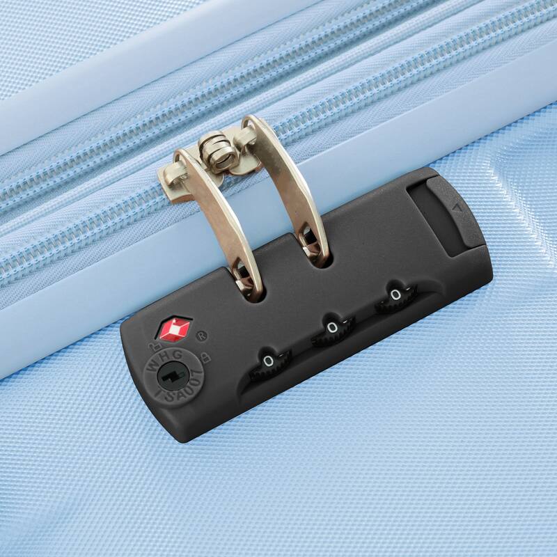 3Piece Spinner Suitcase Luggage Sets w/TSA Lock&Side Hooks,Baby Blue