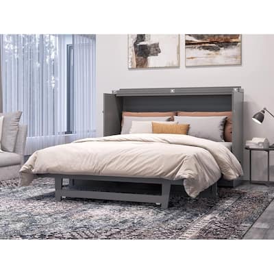 Murphy Bed Chest Grey - Space Saving Bed with Storage - Northfield