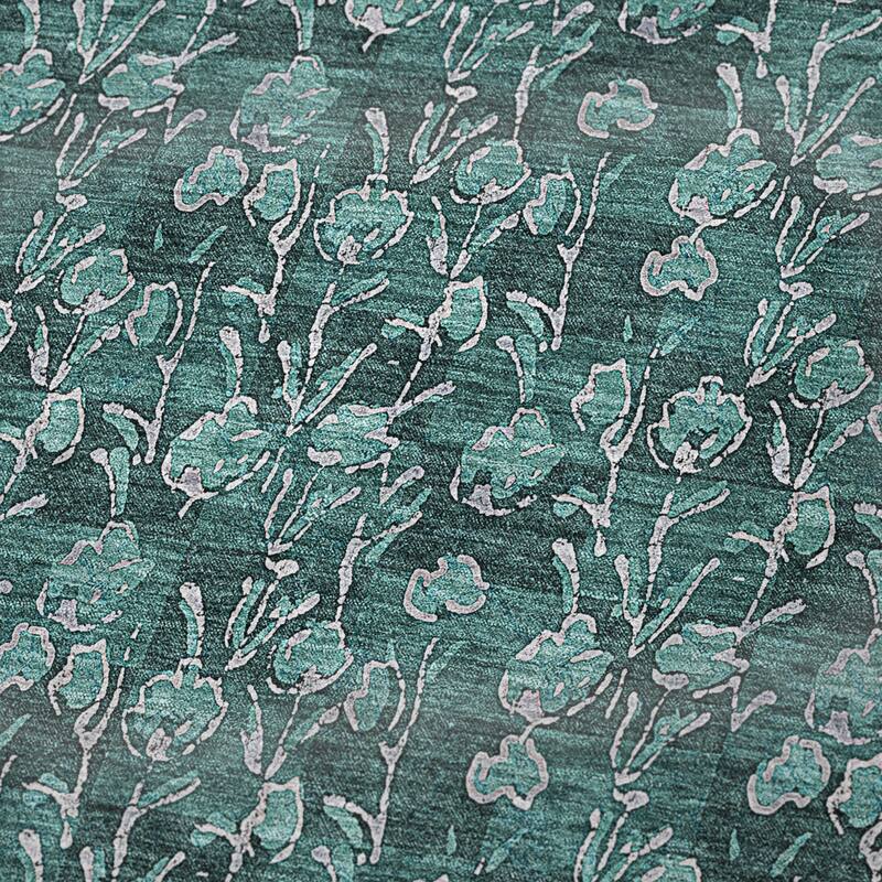 Premium Machine Washable Modern Floral Sherpa Throw Blanket