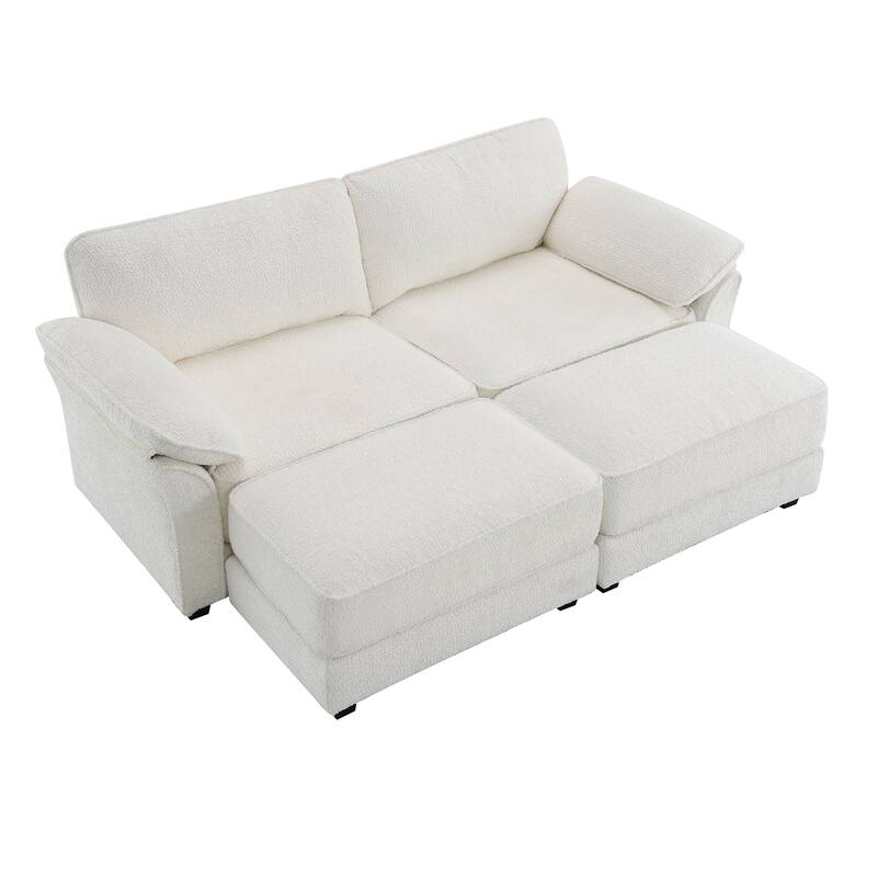 81" Modular Convertible Sectional Sofa Bed Set