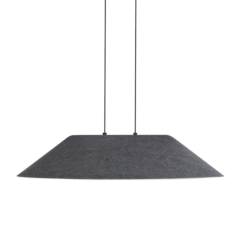 Golden Lighting Faroe 30in Integrated LED Pendant in Flecked Black/Grey Felt - Black
