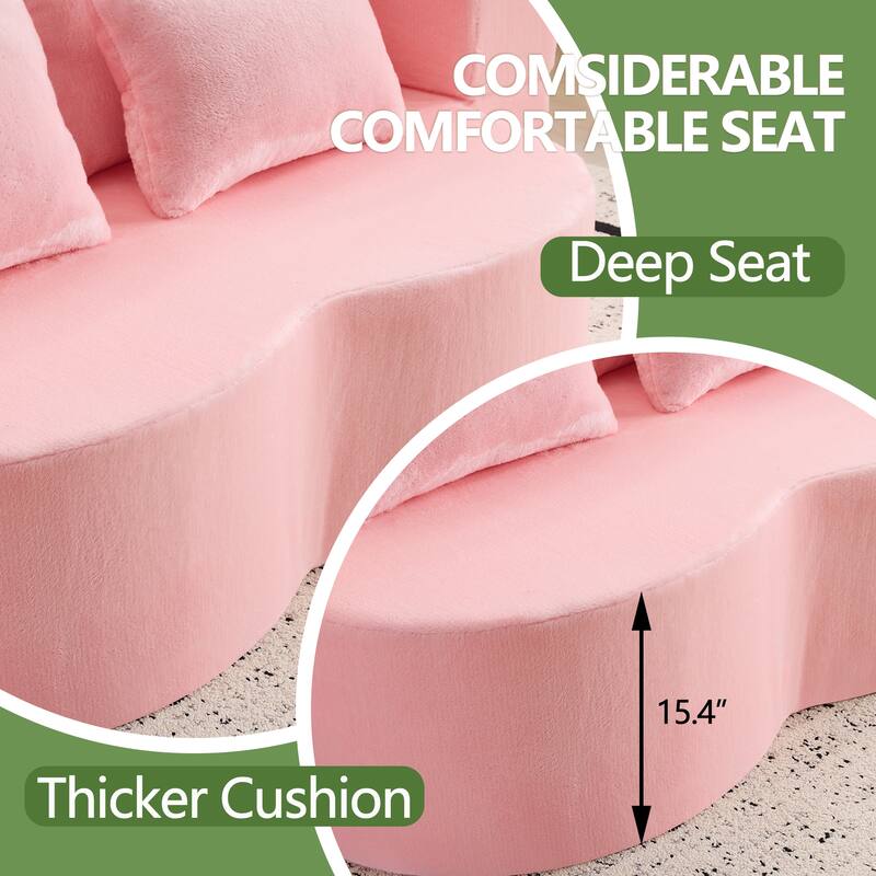 Queen Foldable Sleeper Sofa, Floor Couch Sofa Bed, High-Density Foam Convertible Lounge Sofa Loveseat