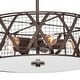 preview thumbnail 6 of 4, Modern 5-Light Drum Metal Mesh Chandelier - 18.9"x18.9"x14.7"