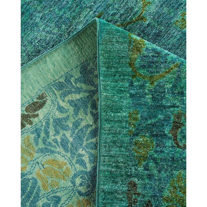 Contemporary Overdyed Wool Hand Knotted Area Rug - 6' 2" x 9' 0"