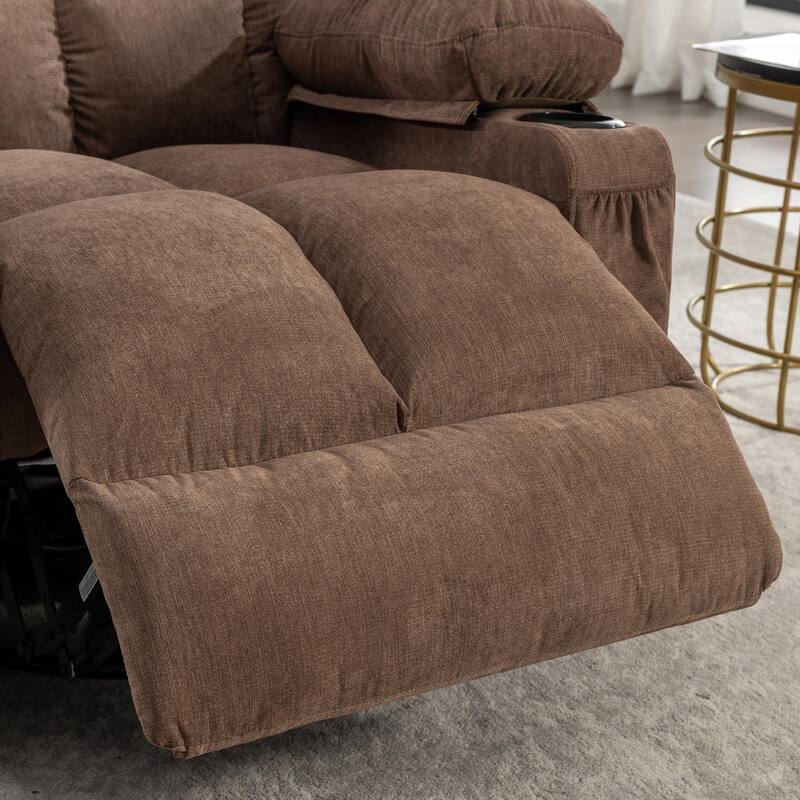 Massage Rocker Recliner Chair with Heat, USB Port, and Cup Holders
