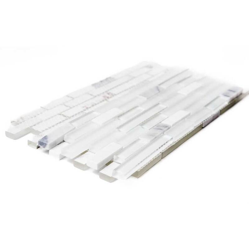 The Tile Life Victory Brick 1x2 Glass Backsplash Wall Tile