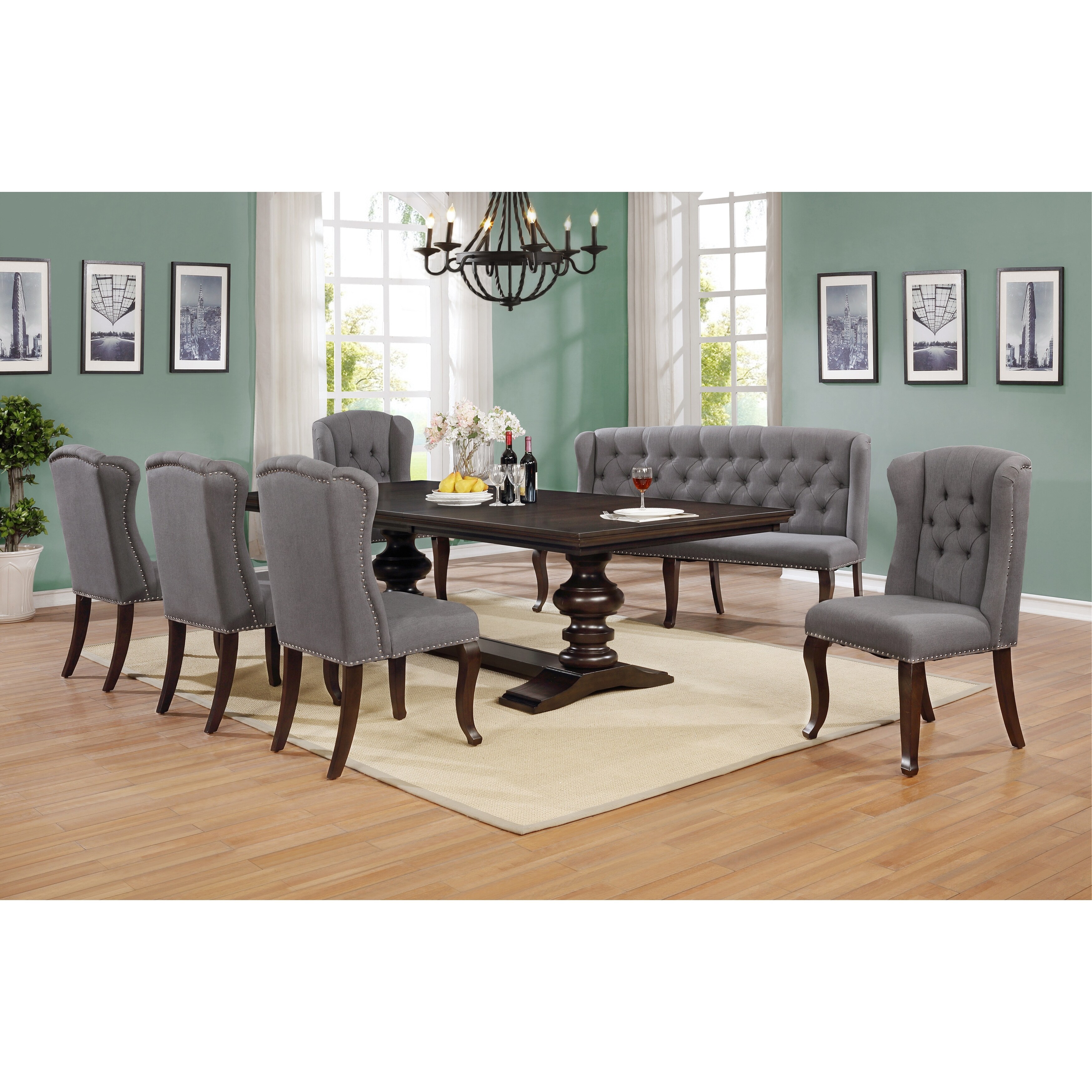 Best quality furniture cappuccino dining set outlet