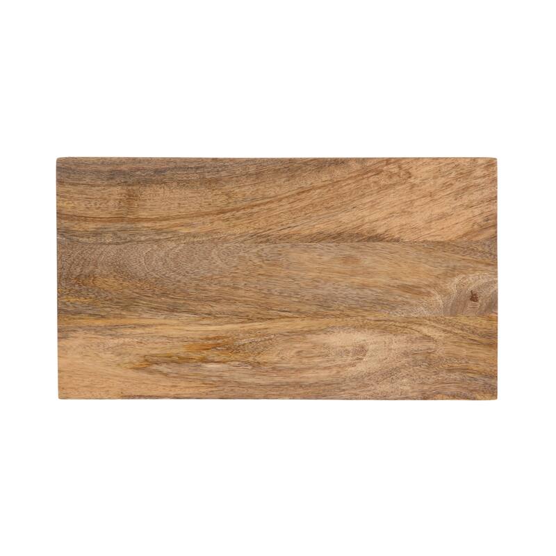 Kate and Laurel Reid Floating Wood Side Table with Open Storage