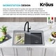 preview thumbnail 140 of 146, KRAUS Bellucci Workstation Topmount Drop-in Granite Kitchen Sink