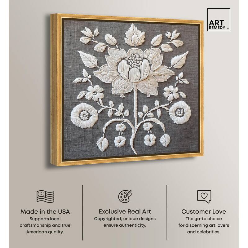 Stitched Symmetry II Canvas by Art Remedy