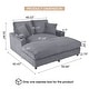 preview thumbnail 59 of 71, GDFStudio - Polyester 50.9" Loveseat Chaise Lounge Chair with Cup Holders