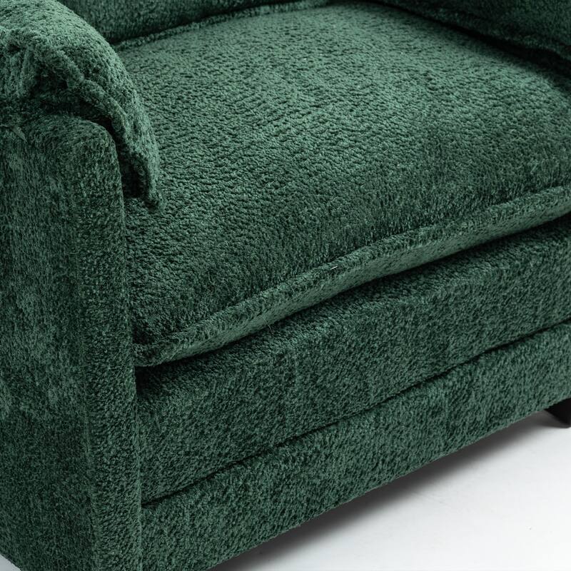 Oversized Boucle Sofa with Ottoman