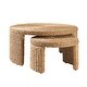 preview thumbnail 1 of 6, Albizua Farmhouse coffee table By HULALA HOME Natural