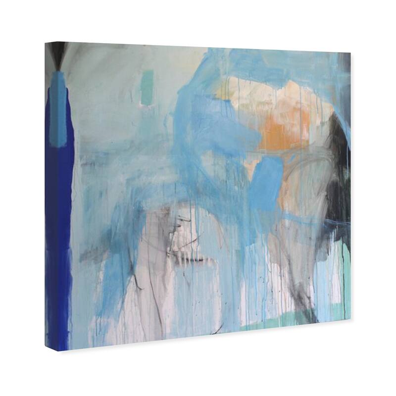 Wynwood Studio Canvas Abstract Buffy Walters - Blues on my Wall Blue and Light Blue Modern & Contemporary Wall Art Canvas Print