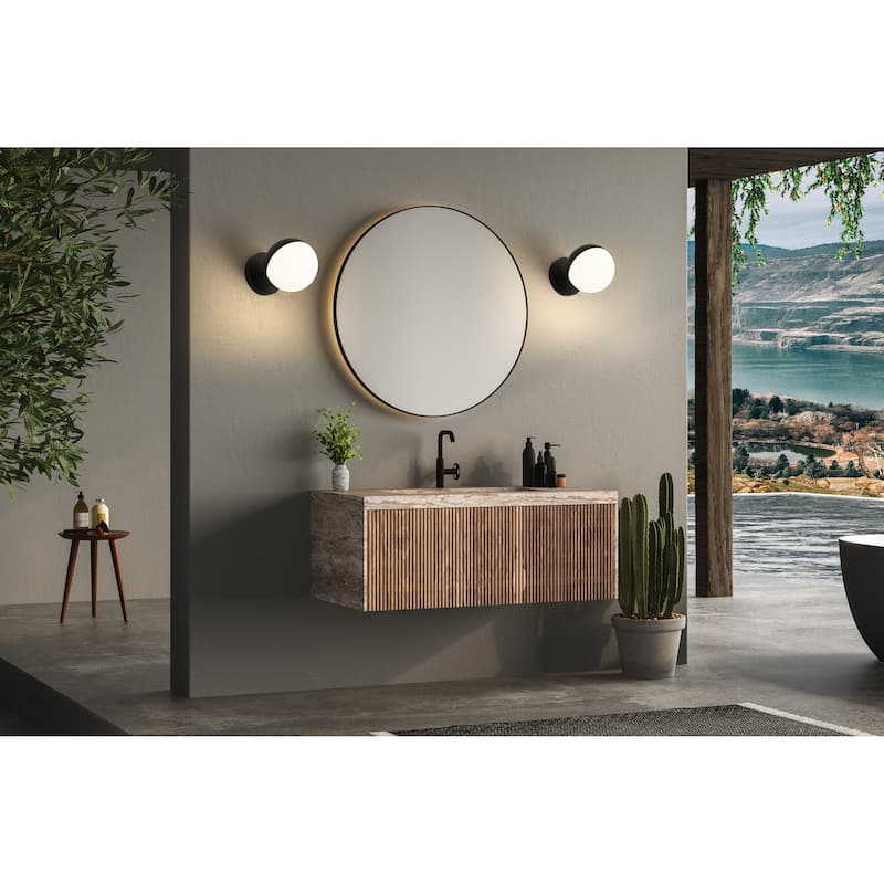Z-Lite 7517-1S Realm Sphere 7" Tall Bathroom Sconce