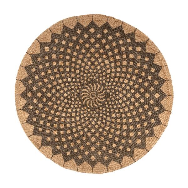Geometric Web Modern Medallion Jute Rug Geometric Web Modern Medallion Jute Rug