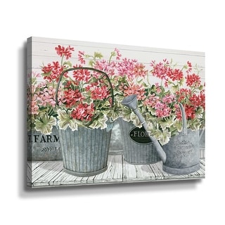 Potted Geranium Mix II Gallery Wrapped Canvas - Bed Bath & Beyond ...
