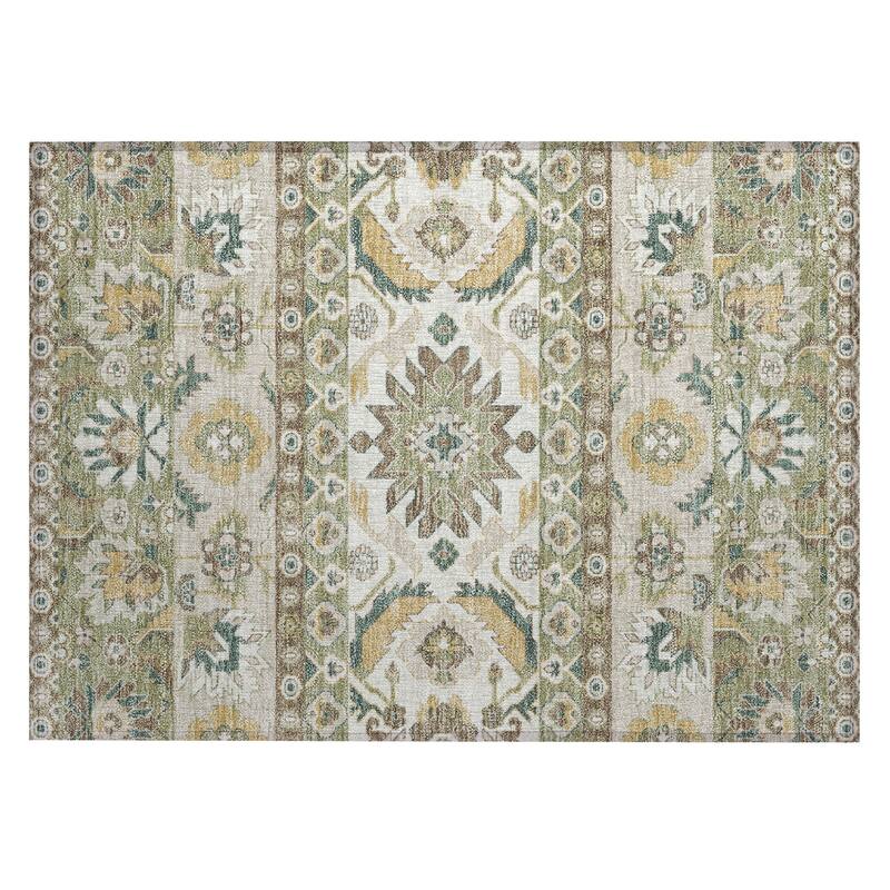 Machine Washable Indoor/ Outdoor Traditional Aspen Chantille Rug