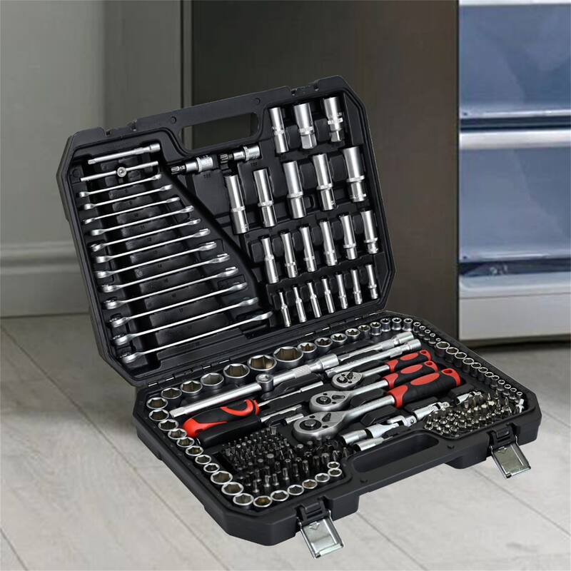Basic Portable Manual Repair Tool Set with Case,Ratchet Wes,Wrenches