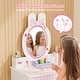 preview thumbnail 5 of 51, Kids Vanity Set with Mirror Makeup Dressing Table with Drawer
