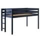 preview thumbnail 15 of 22, JACKPOT Contemporary Low Loft Twin Bed with End Ladder