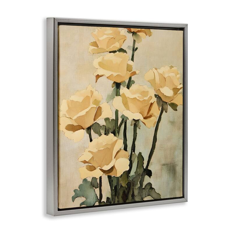 Stupell Vintage Roses Bundle Framed Floater Canvas Wall Art Design By Franklyn Gregory