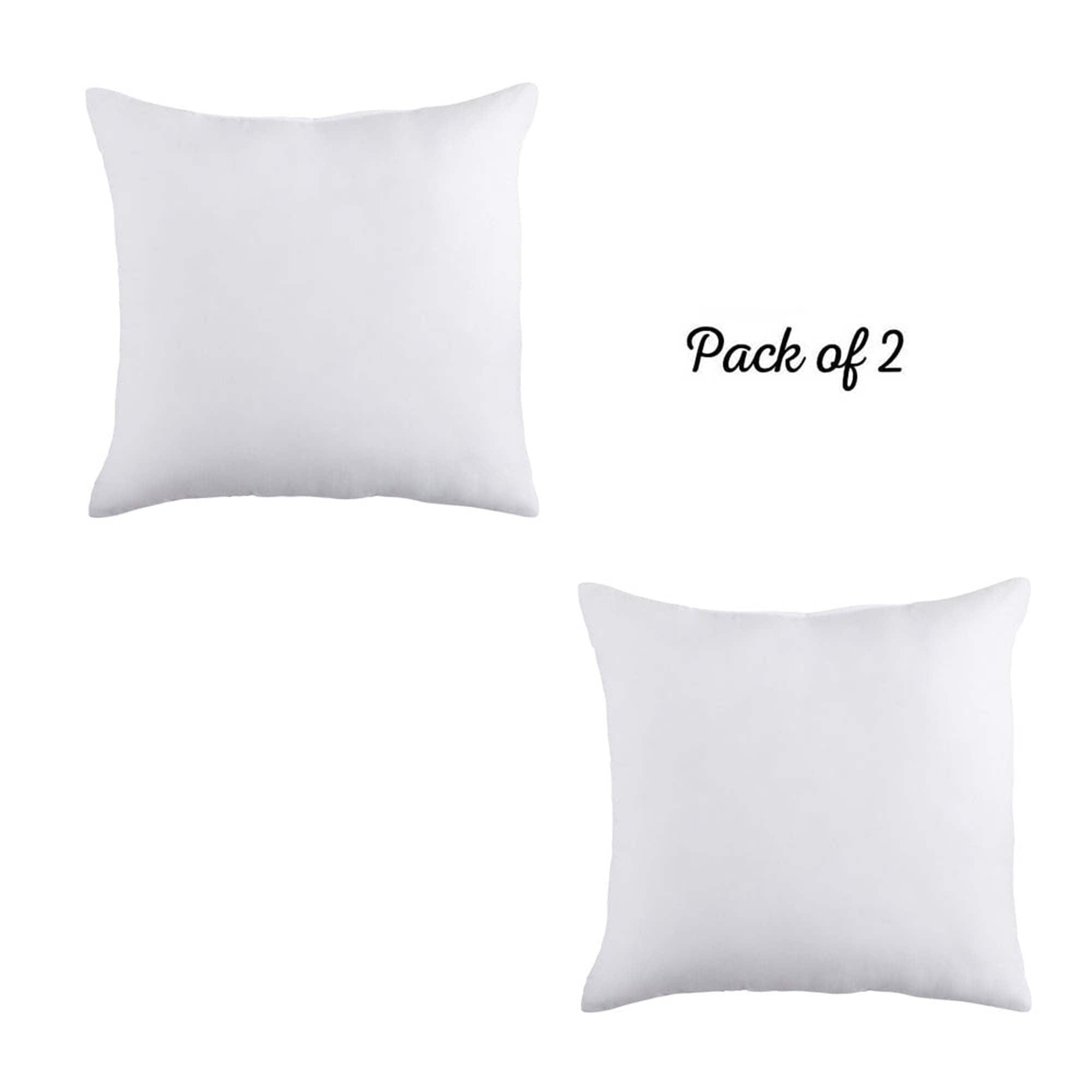 Euro Pillow Stuffing Throw Pillow Insert Square Pillows Form Inserts Pair  of 2