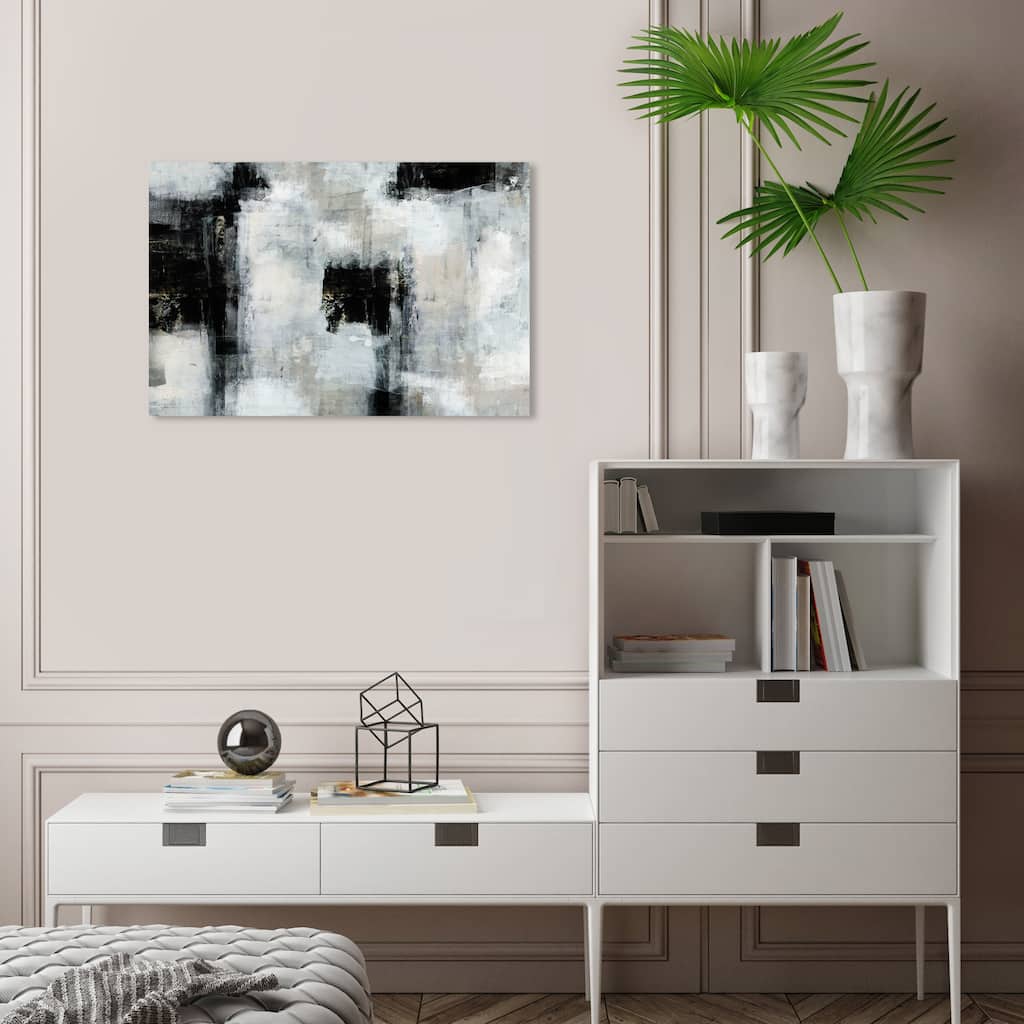 Wynwood Studio Abstract Favorite Black Strike Black and Modern & Contemporary Wall Art Canvas Print