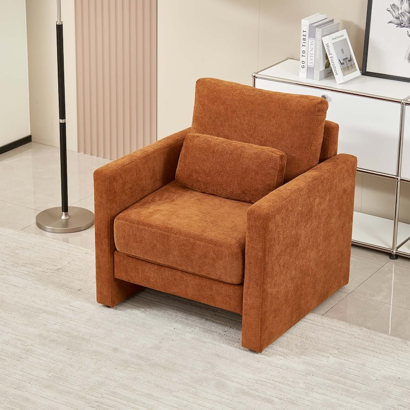 Modern Chenille Accent Chair Armchair for Living Room