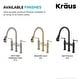preview thumbnail 12 of 66, Kraus Allyn Traditional 3-Function Bridge Pulldown Kitchen Faucet