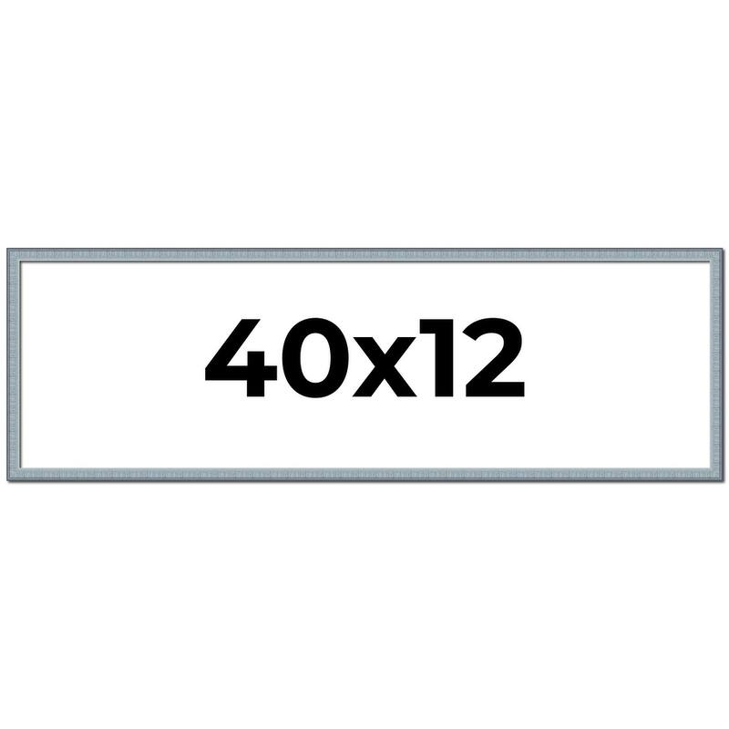 40x12 Frame Rustic Sky Blue Solid Wood Picture Frame | 0.75 Inch