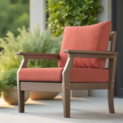 Kamas Outdoor Patio Club Chair - Tan Frame