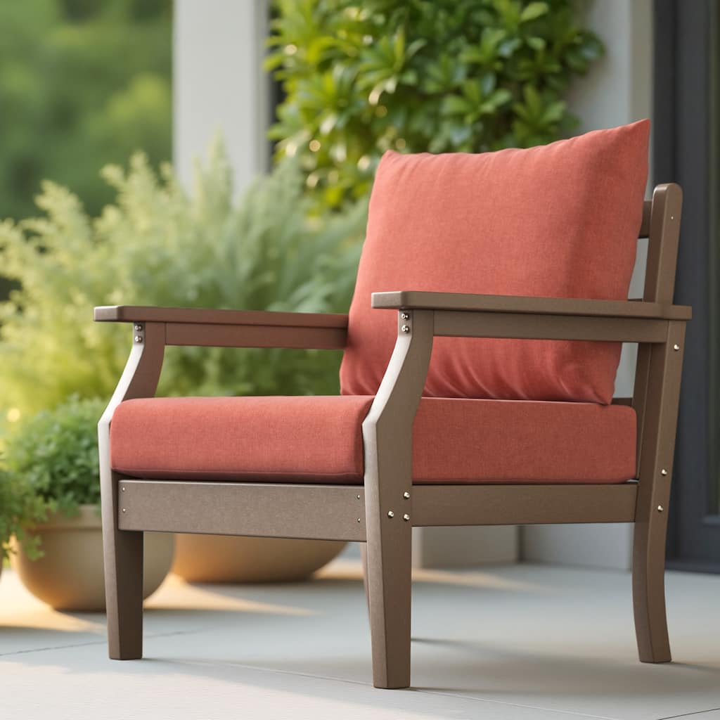 Kamas Outdoor Patio Club Chair - Tan Frame