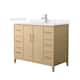 Option White Oak, Nickel Trim, White Quartz Top