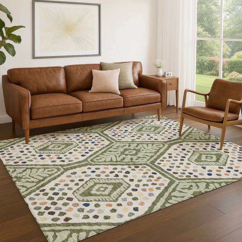 Machine Washable Indoor/ Outdoor Global Nipsey Chantille Rug